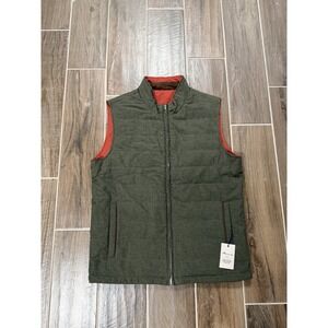 Peter Millar Reversible Quilted Vest Mens Brown/Orange NWT MF20Z03